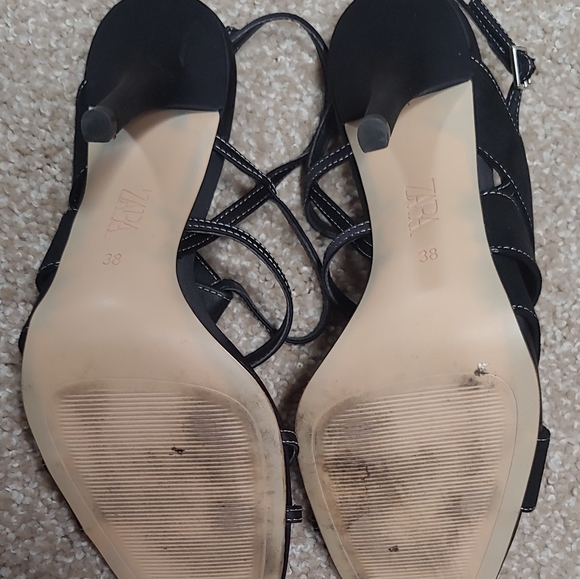 Zara Asymmetric Strappy High-heel Sandals - Picture 10 of 11